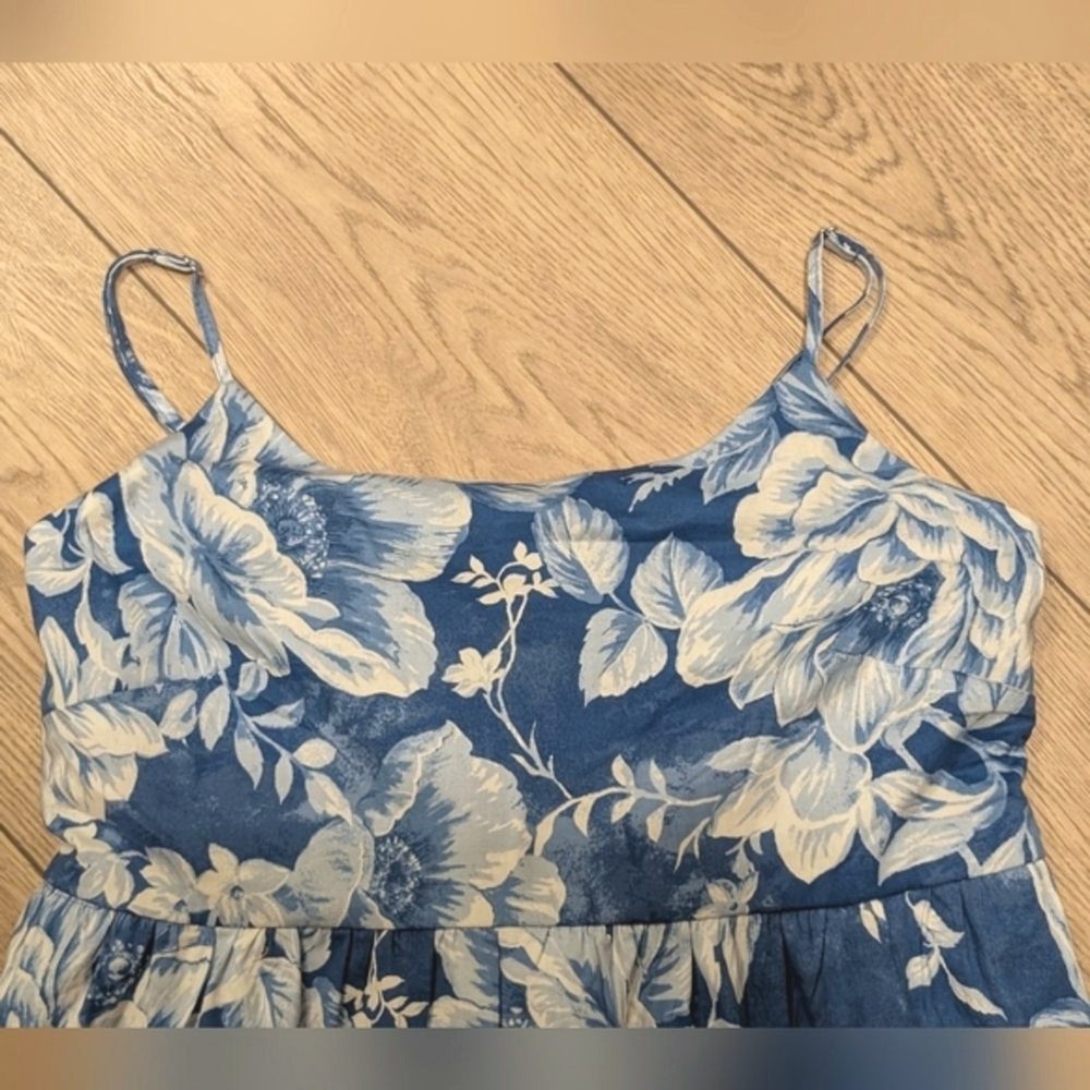 Joie Maxi Dress Womens L Large Blue Floral Sundress NEW Nordstrom - Picture 2 of 5